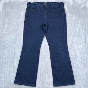 NYDJ Barbara Bootcut Jeans Womens 16 Lift Tuck High Rise Waist Dark Wash Stretch